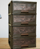 فایل پلاستیکی 4-5 کشو طرح چوب