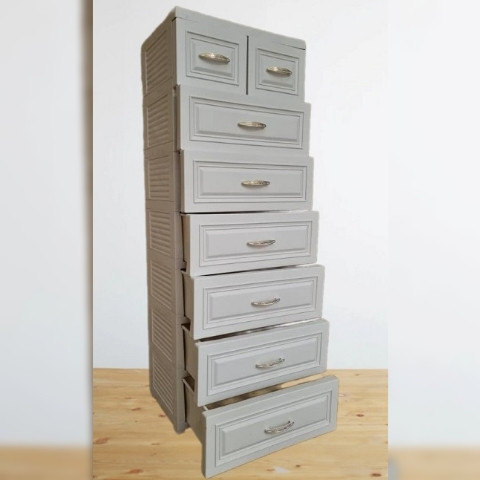 دراور 7 طبقه ( دراور بزرگ 7 طبقه 8 کشو لوکس و جذاب ( عرض 60 عمق 40 ارتفاع ۱۵۴ ) 60 عمق 40 ارتفاع ۱۵۴ )