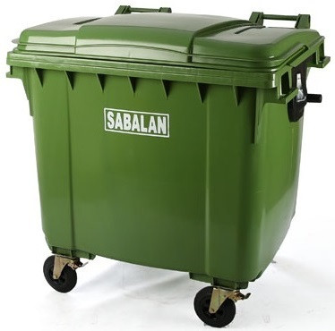 سطل زباله شهری ، سطل زباله مکانیزه، سطل زباله پلی اتیلن 1100 لیتری، مخزن زباله شهری