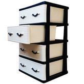 فایل کشویی پلاستیکی حصیری 4 طبقه ( کد 404 )