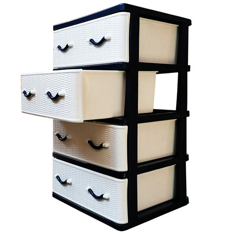 فایل کشویی پلاستیکی حصیری 4 طبقه ( کد 404 )