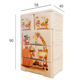 فایل ( دراور ) کشویی پلاستیکی 4 طبقه بزرگ کودک