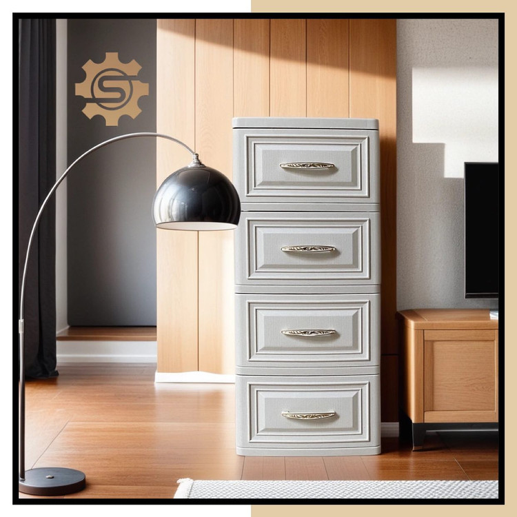 فایل کشویی پلاستیکی 4 طبقه ( کد 624 )