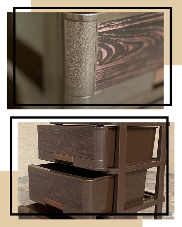 فایل پلاستیکی 4 و 5 کشو طرح چوب