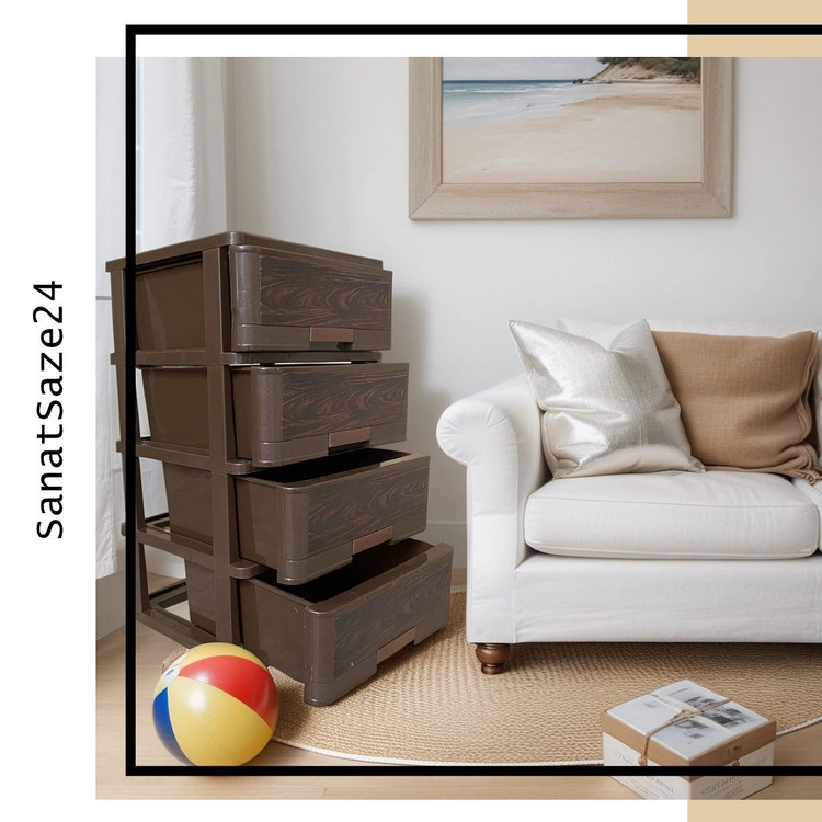 فایل پلاستیکی 4 و 5 کشو طرح چوب