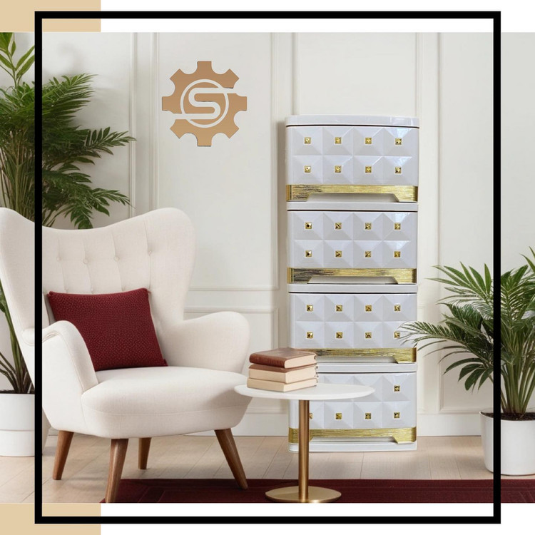 فایل کشویی پلاستیکی 4 طبقه ( کد 634 )