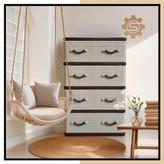 فایل کشویی پلاستیکی حصیری 4 طبقه ( کد 404 )