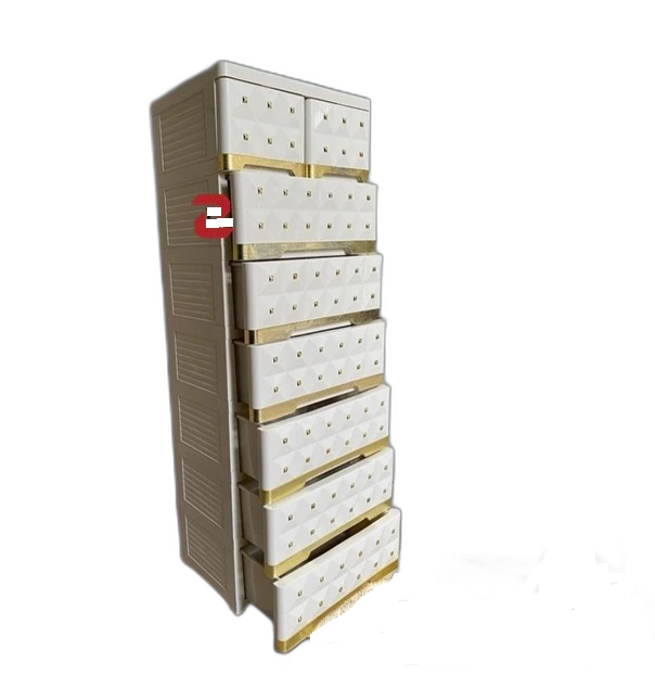 فایل ( دراور ) کشویی پلاستیکی 7 طبقه نگین دار