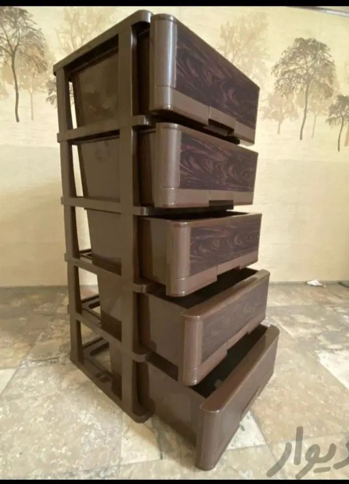 فایل پلاستیکی 4-5 کشو طرح چوب