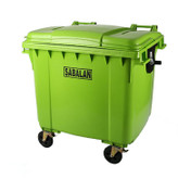 سطل زباله خرید سطل زباله شهری 660 لیتری ، سطل زباله مکانیزه، سطل زباله پلی اتیلن 660 لیتری، مخزن زباله شهریلیتری سبز کاهویی