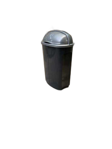 سطل زباله بیضی طوسی دربدار