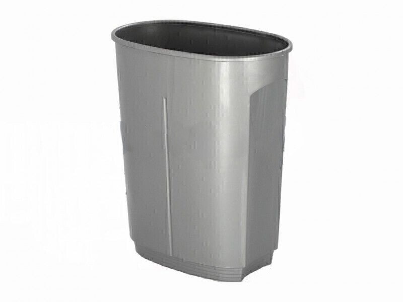 سطل زباله بیضی  طوسی دربدار