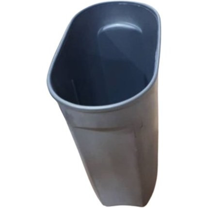سطل زباله بیضی طوسی دربدار