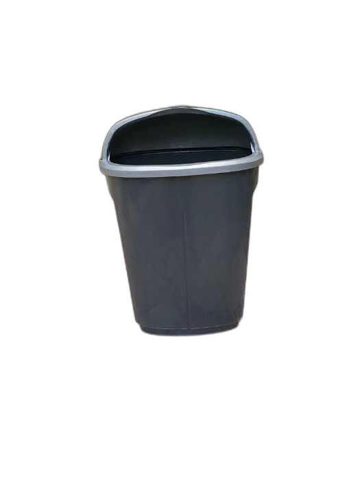 سطل زباله بیضی  طوسی دربدار