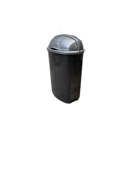سطل زباله بیضی  طوسی دربدار