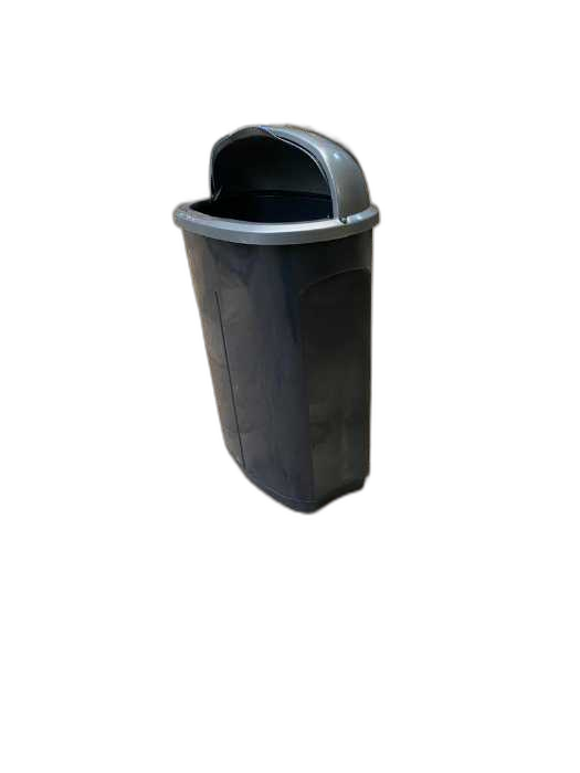 سطل زباله بیضی  طوسی دربدار