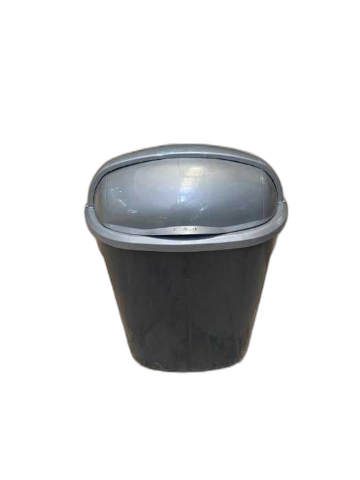 سطل زباله بیضی  طوسی دربدار