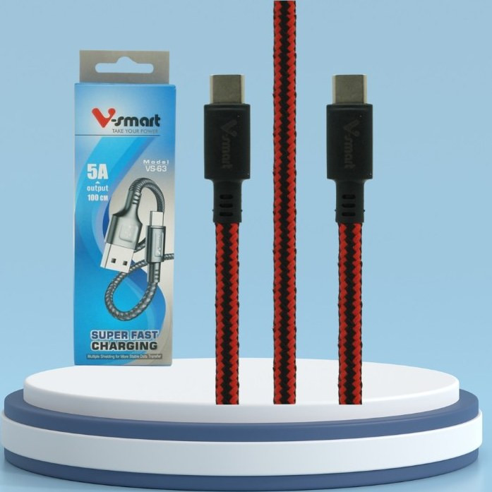کابل شارژ فست V-Smart Type-C TO C