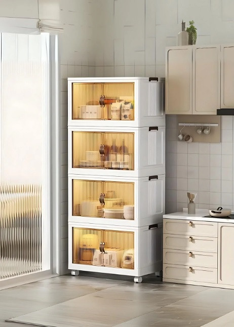 دراور کابینت پلاستیکی تاشو ( فایل ) لوکس 3 و 4 و 5 طبقه ( قابل حمل )