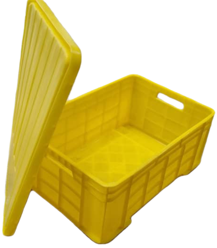 جعبه پلاستیکی صنعتی در دار (طول 60 عرض 40 ارتفاع 25) نانو بسیار محکم کد 1005