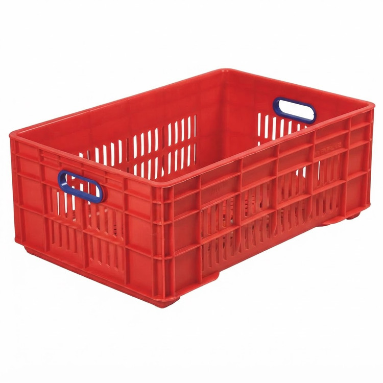 سبد صنعتی پلاستیکی مدل 420 (40 × 60 × 20 سانتیمتر) - رنگ قرمز